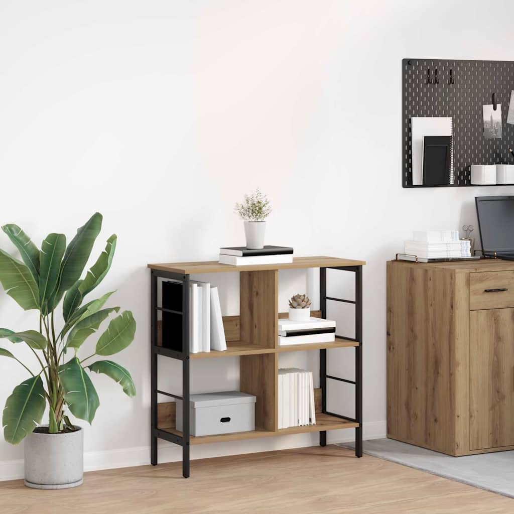 Boekenkast Artisan Eiken 82 x 32 x 79 cm Bewerkt hout is nu te koop bij PeponiXL, paradijselijk wonen!