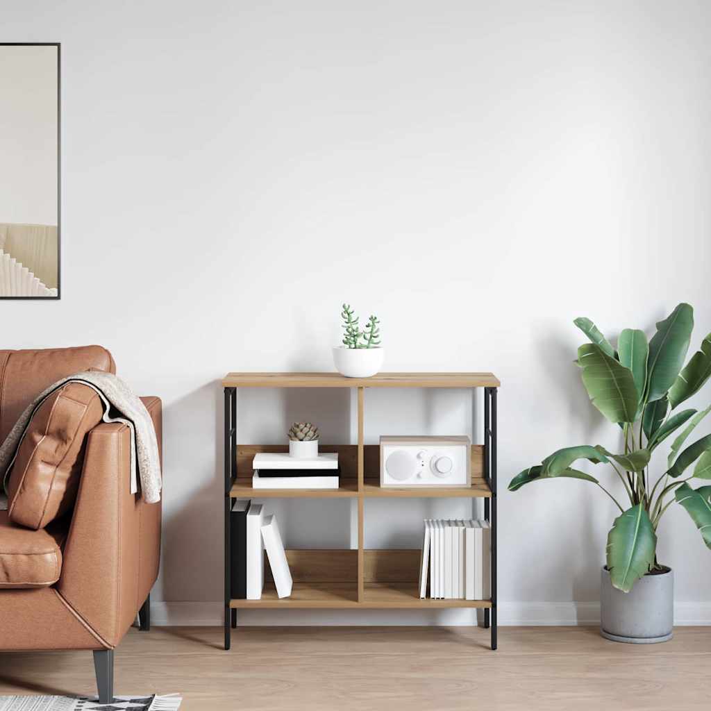 Boekenkast Artisan Eiken 82 x 32 x 79 cm Bewerkt hout is nu te koop bij PeponiXL, paradijselijk wonen!