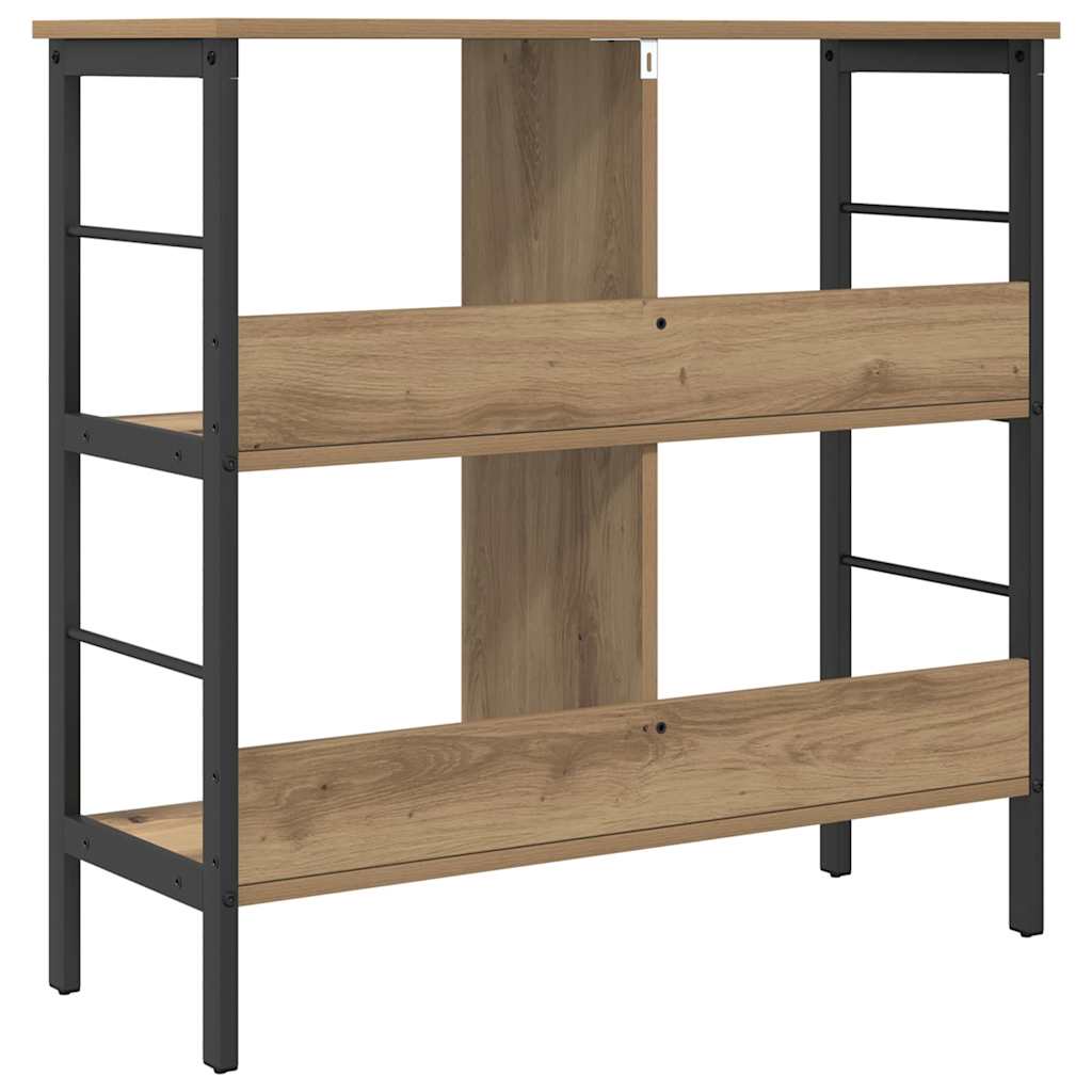 Boekenkast Artisan Eiken 82 x 32 x 79 cm Bewerkt hout is nu te koop bij PeponiXL, paradijselijk wonen!