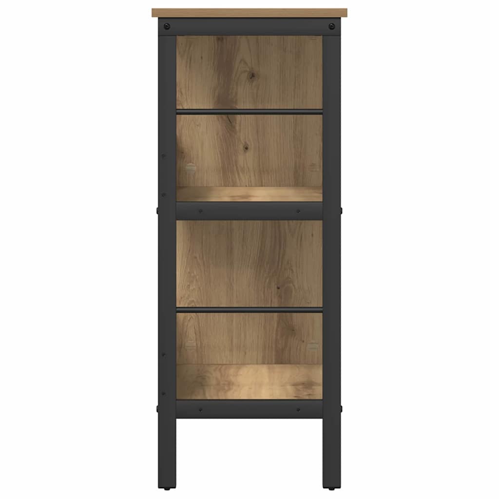 Boekenkast Artisan Eiken 82 x 32 x 79 cm Bewerkt hout is nu te koop bij PeponiXL, paradijselijk wonen!