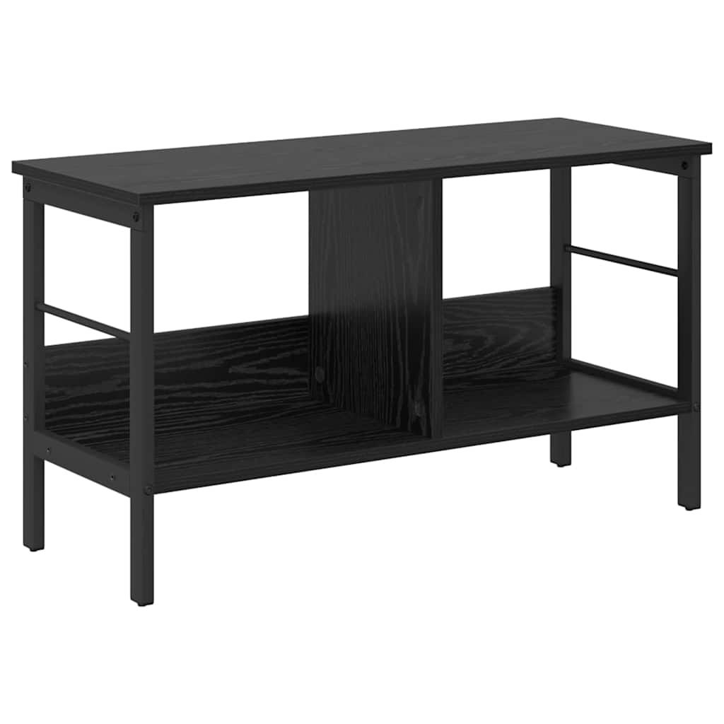 Boekenkast Zwart Eiken 82 x 32 x 47 cm Bewerkt hout is nu te koop bij PeponiXL, paradijselijk wonen!