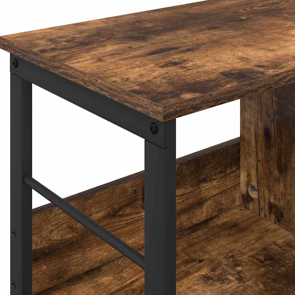 Boekenkast Gerookt eiken 82 x 32 x 47 cm Bewerkt hout is nu te koop bij PeponiXL, paradijselijk wonen!