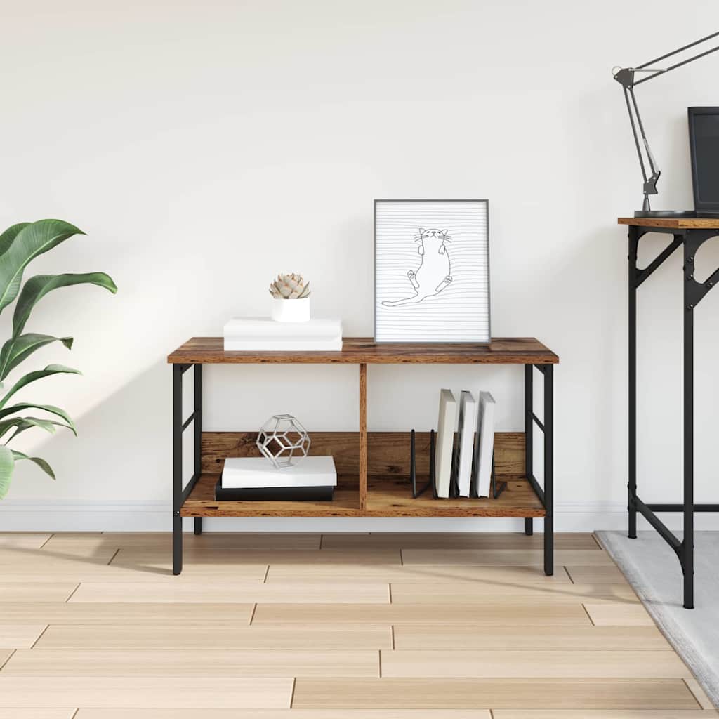 Boekenkast Oud Hout 82 x 32 x 47 cm Bewerkt hout is nu te koop bij PeponiXL, paradijselijk wonen!