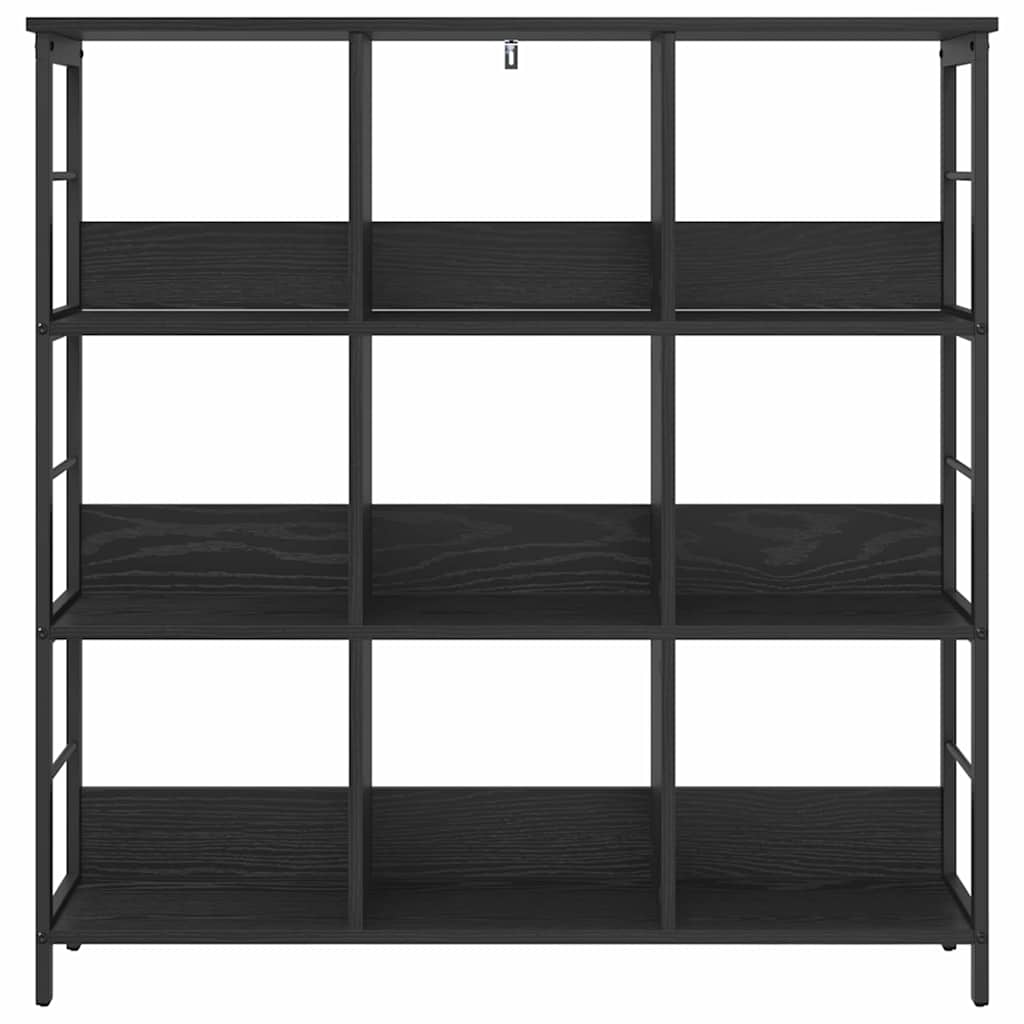 Boekenkast Zwart Eiken 102 x 32 x 104,5 cm Bewerkt hout is nu te koop bij PeponiXL, paradijselijk wonen!