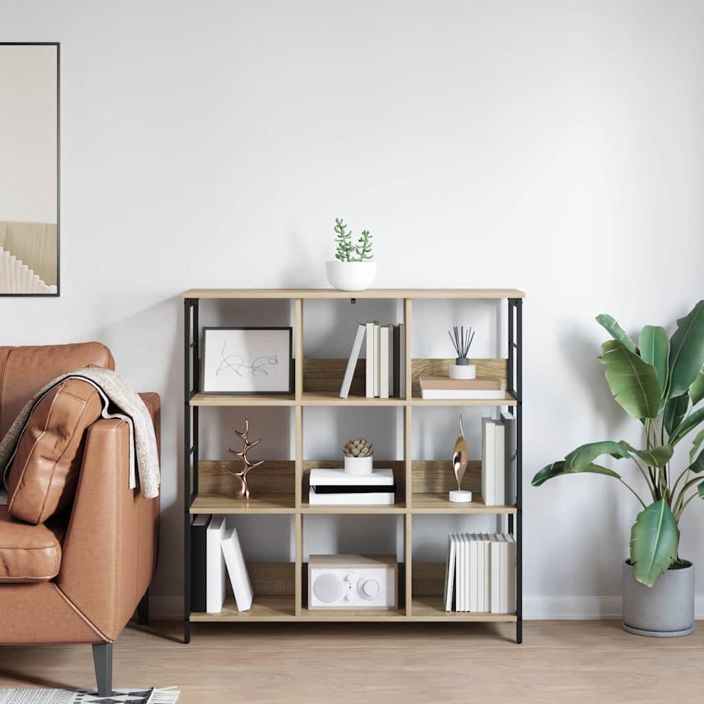 Boekenkast Sonoma Eiken 102 x 32 x 104,5 cm Bewerkt hout is nu te koop bij PeponiXL, paradijselijk wonen!