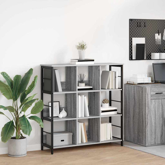 Boekenkast Grijs Sonoma 102 x 32 x 104,5 cm Bewerkt hout is nu te koop bij PeponiXL, paradijselijk wonen!