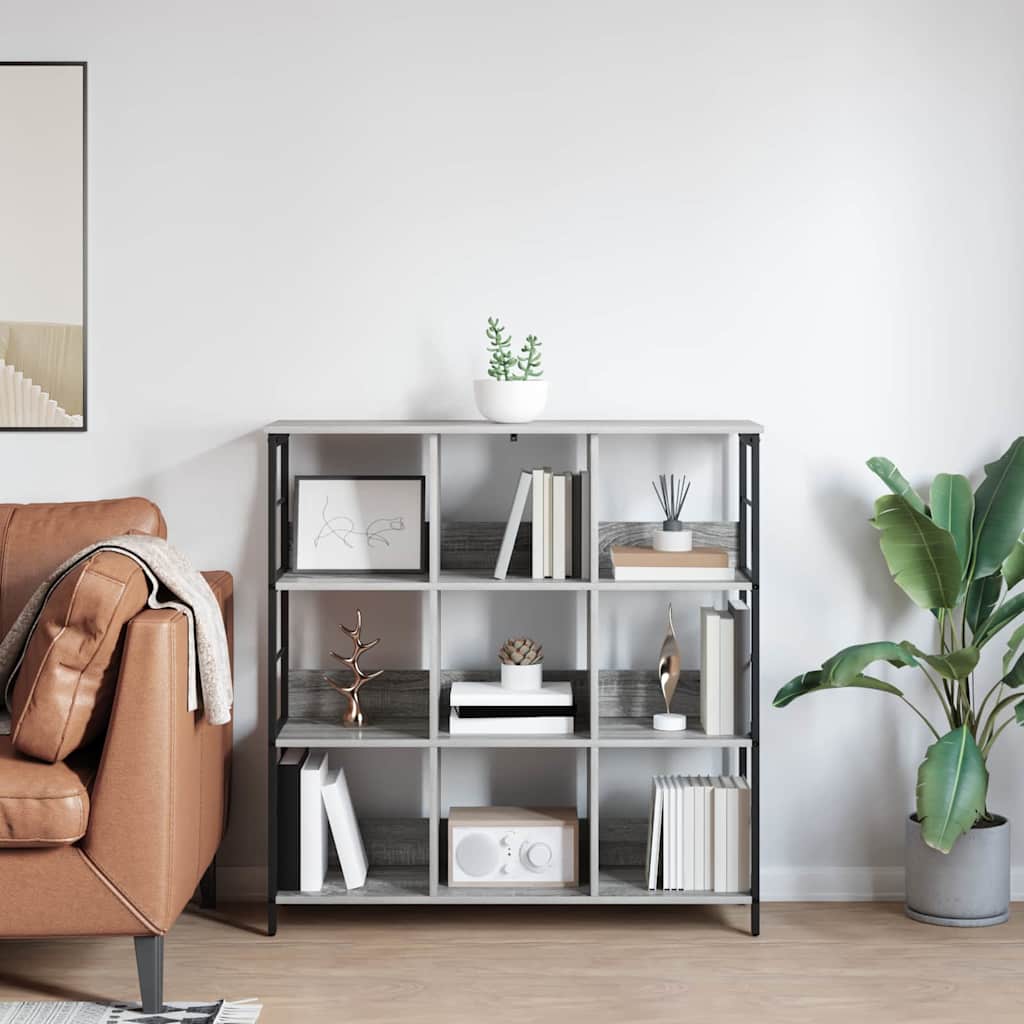 Boekenkast Grijs Sonoma 102 x 32 x 104,5 cm Bewerkt hout is nu te koop bij PeponiXL, paradijselijk wonen!