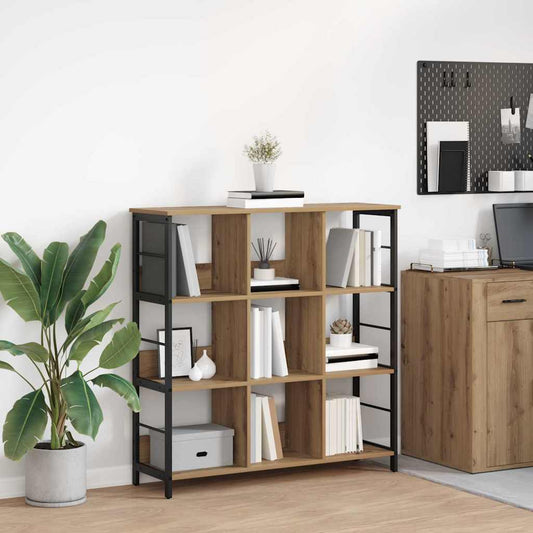 Boekenkast Artisan Eiken 102 x 32 x 104,5 cm Bewerkt hout is nu te koop bij PeponiXL, paradijselijk wonen!