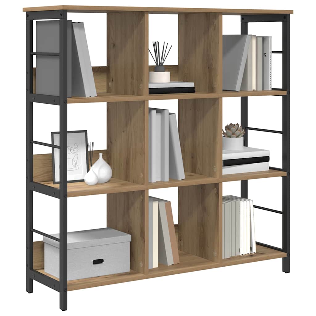 Boekenkast Artisan Eiken 102 x 32 x 104,5 cm Bewerkt hout is nu te koop bij PeponiXL, paradijselijk wonen!