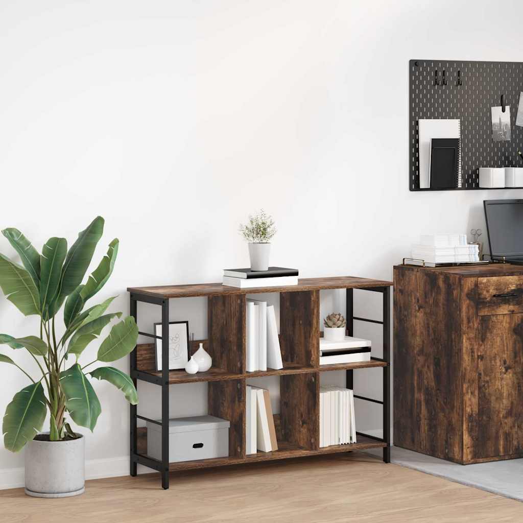 Boekenkast Gerookt eiken 102 x 32 x 72,5 cm Bewerkt hout is nu te koop bij PeponiXL, paradijselijk wonen!