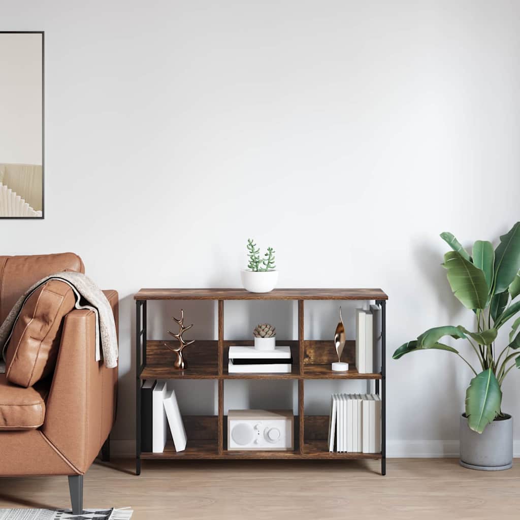 Boekenkast Gerookt eiken 102 x 32 x 72,5 cm Bewerkt hout is nu te koop bij PeponiXL, paradijselijk wonen!