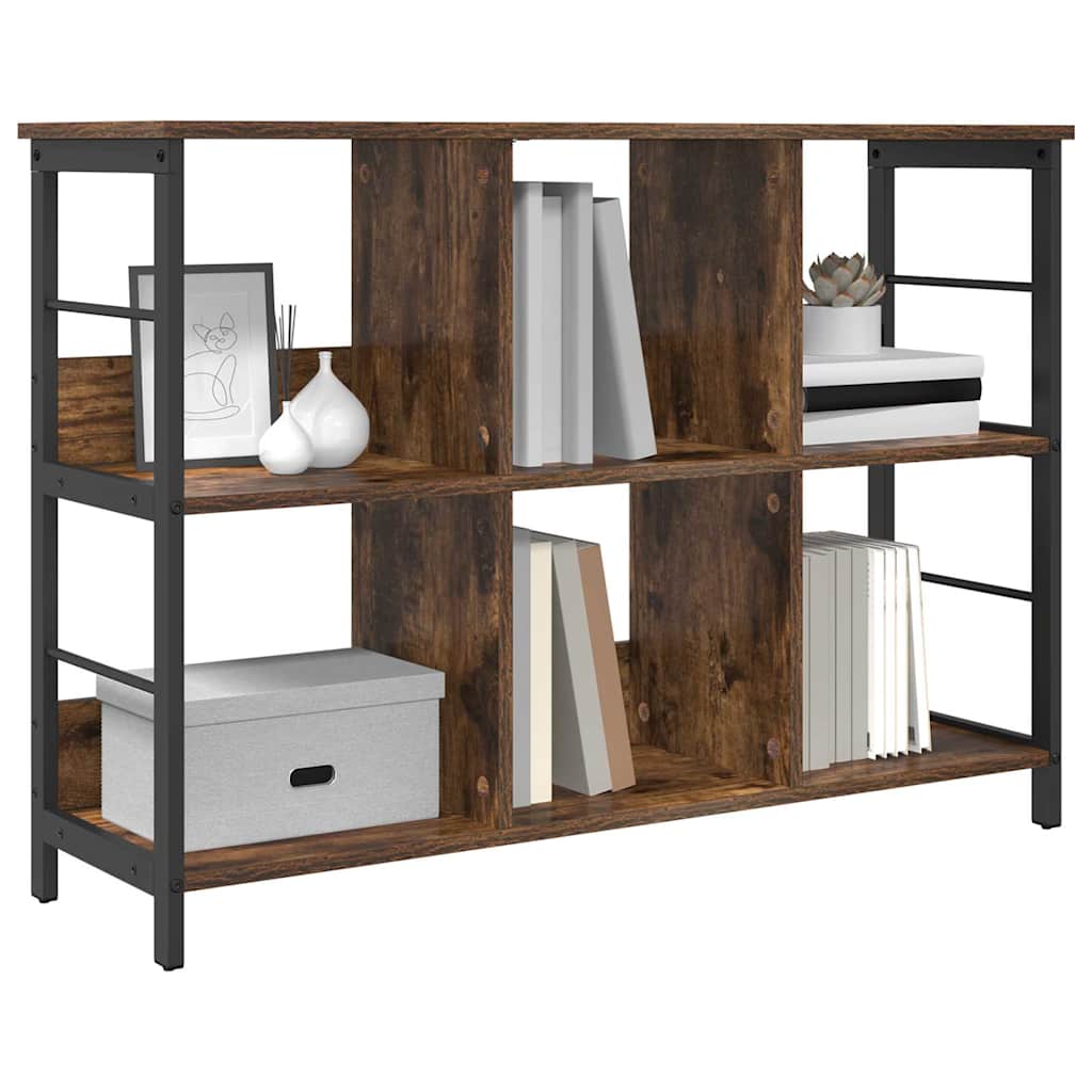Boekenkast Gerookt eiken 102 x 32 x 72,5 cm Bewerkt hout is nu te koop bij PeponiXL, paradijselijk wonen!