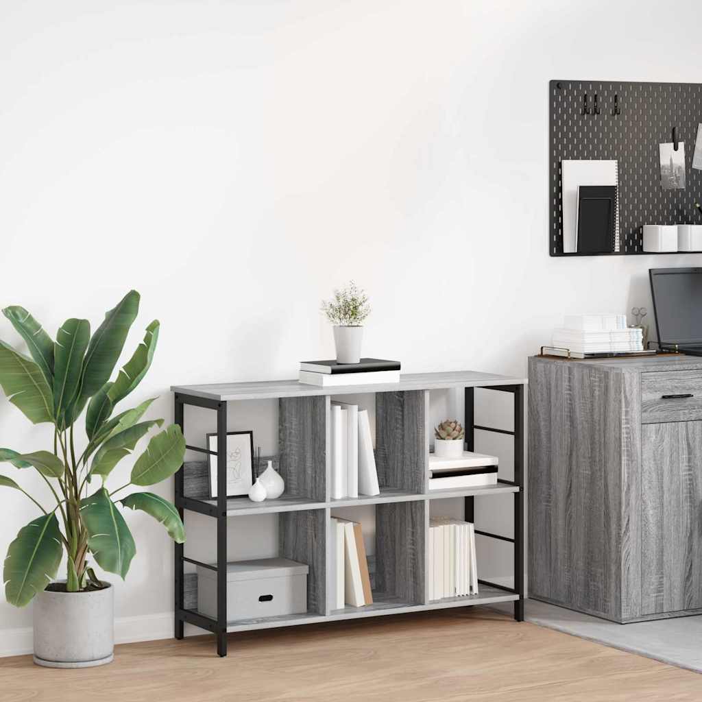 Boekenkast Grijs Sonoma 102 x 32 x 72,5 cm Bewerkt hout is nu te koop bij PeponiXL, paradijselijk wonen!
