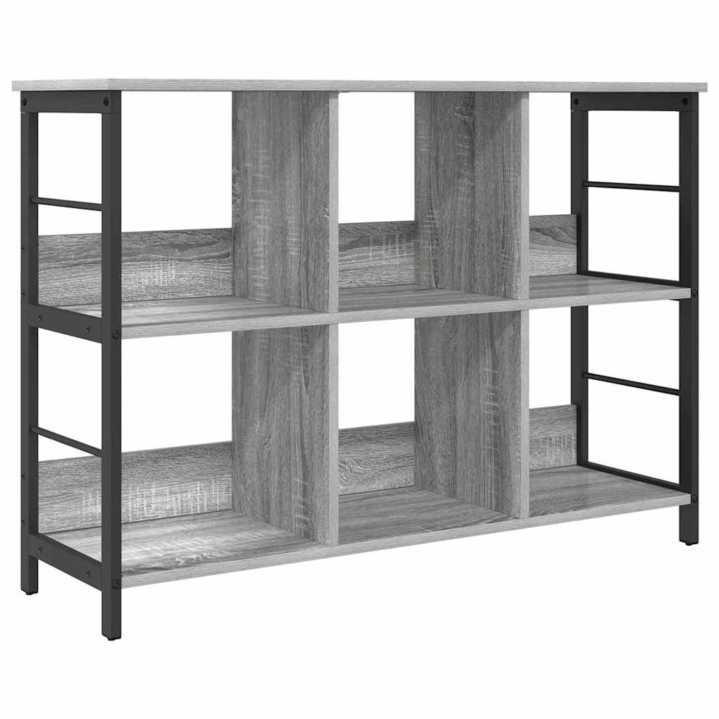 Boekenkast Grijs Sonoma 102 x 32 x 72,5 cm Bewerkt hout is nu te koop bij PeponiXL, paradijselijk wonen!