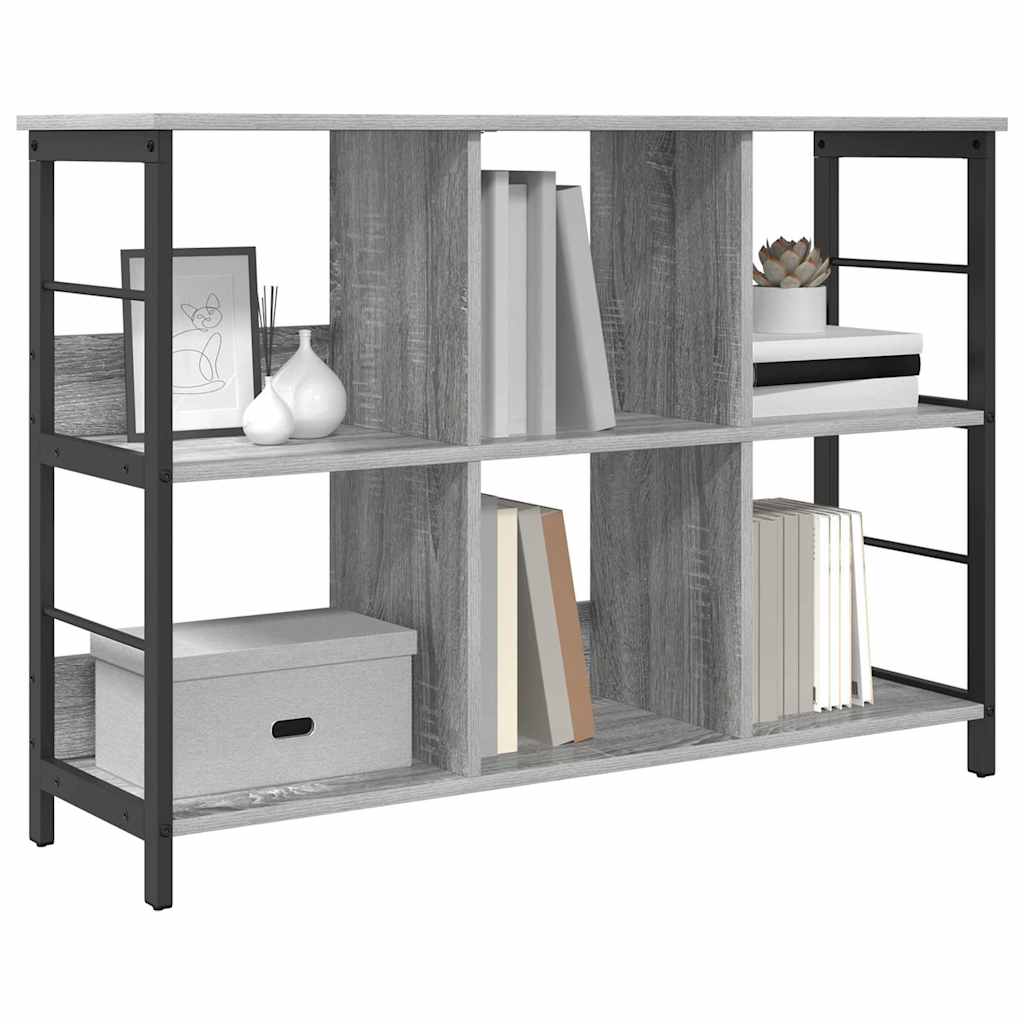 Boekenkast Grijs Sonoma 102 x 32 x 72,5 cm Bewerkt hout is nu te koop bij PeponiXL, paradijselijk wonen!