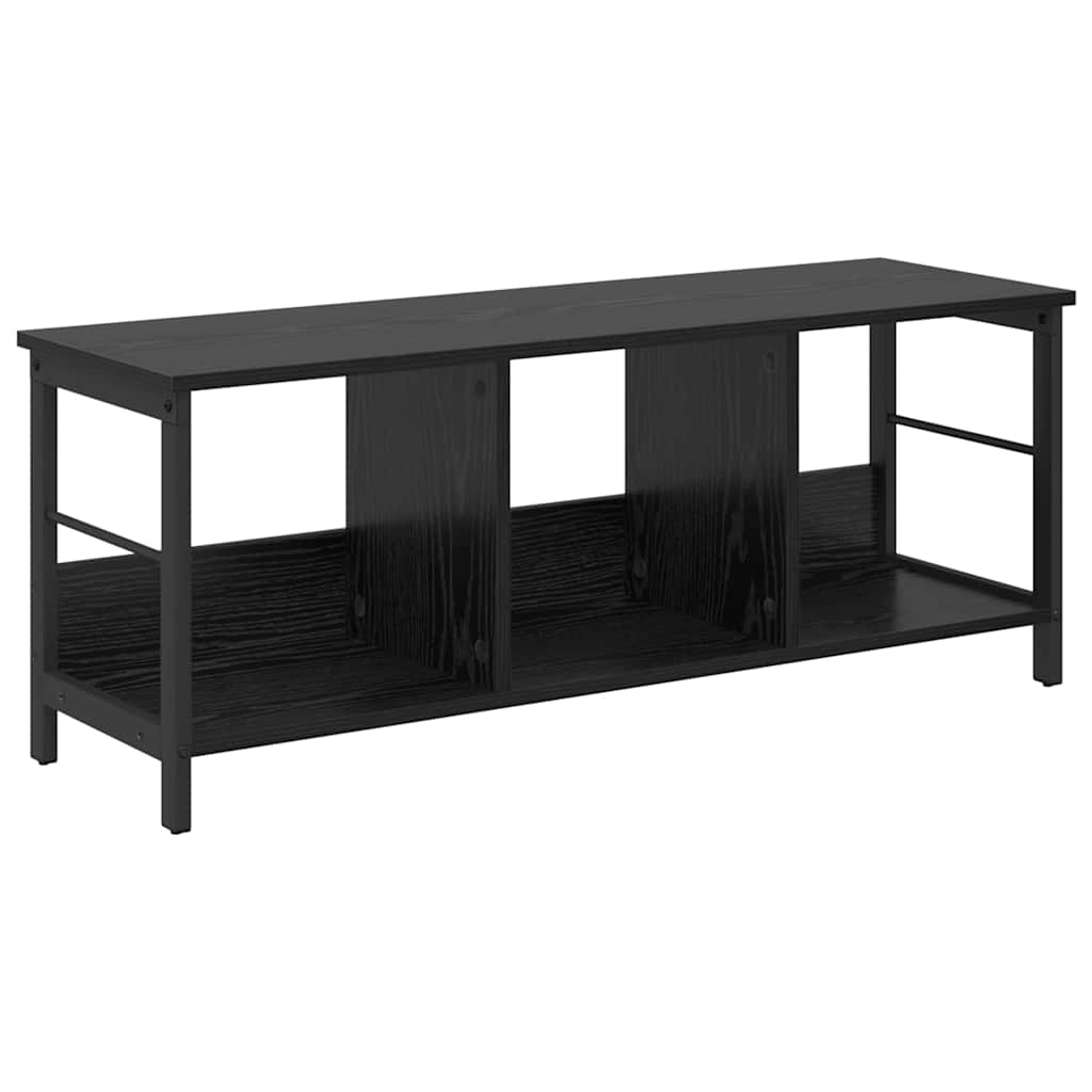 Boekenkast Zwart Eiken 102 x 32 x 40,5 cm Bewerkt hout is nu te koop bij PeponiXL, paradijselijk wonen!