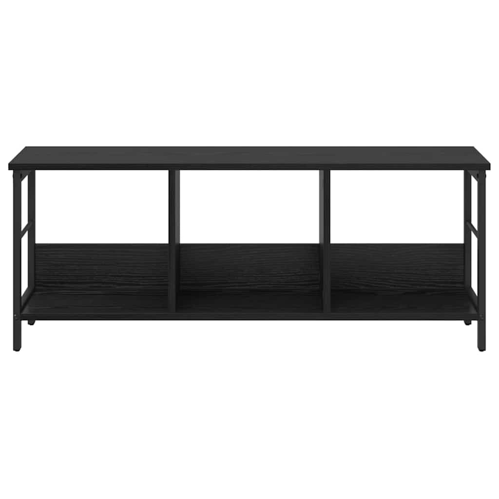 Boekenkast Zwart Eiken 102 x 32 x 40,5 cm Bewerkt hout is nu te koop bij PeponiXL, paradijselijk wonen!