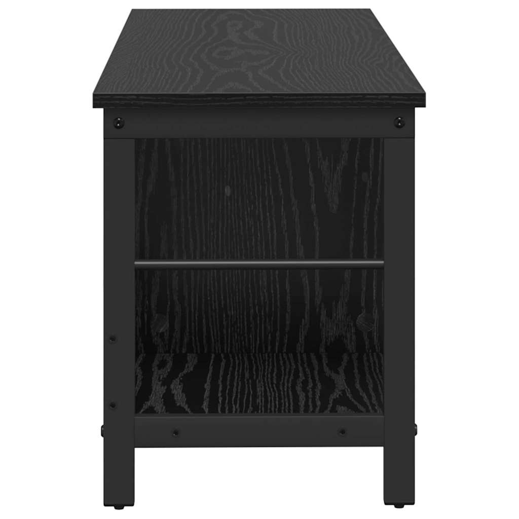 Boekenkast Zwart Eiken 102 x 32 x 40,5 cm Bewerkt hout is nu te koop bij PeponiXL, paradijselijk wonen!