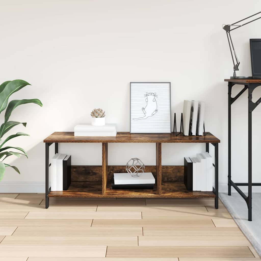 Boekenkast Gerookt eiken 102 x 32 x 40,5 cm Bewerkt hout is nu te koop bij PeponiXL, paradijselijk wonen!