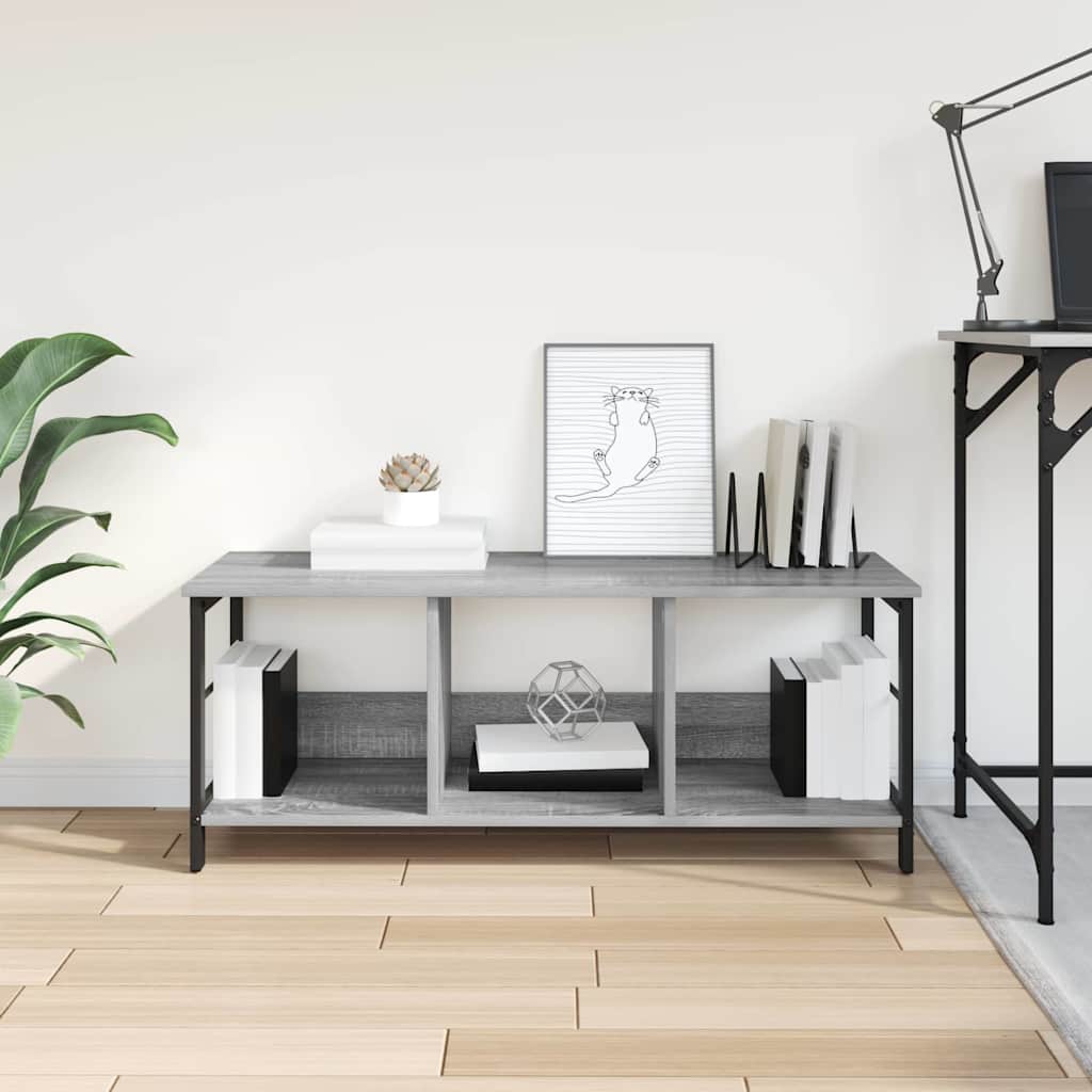 Boekenkast Grijs Sonoma 102 x 32 x 40,5 cm Bewerkt hout is nu te koop bij PeponiXL, paradijselijk wonen!