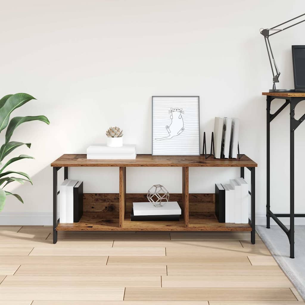 Boekenkast Oud Hout 102 x 32 x 40,5 cm Bewerkt hout is nu te koop bij PeponiXL, paradijselijk wonen!