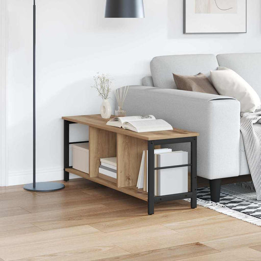 Boekenkast Artisan Eiken 102 x 32 x 40,5 cm Bewerkt hout is nu te koop bij PeponiXL, paradijselijk wonen!