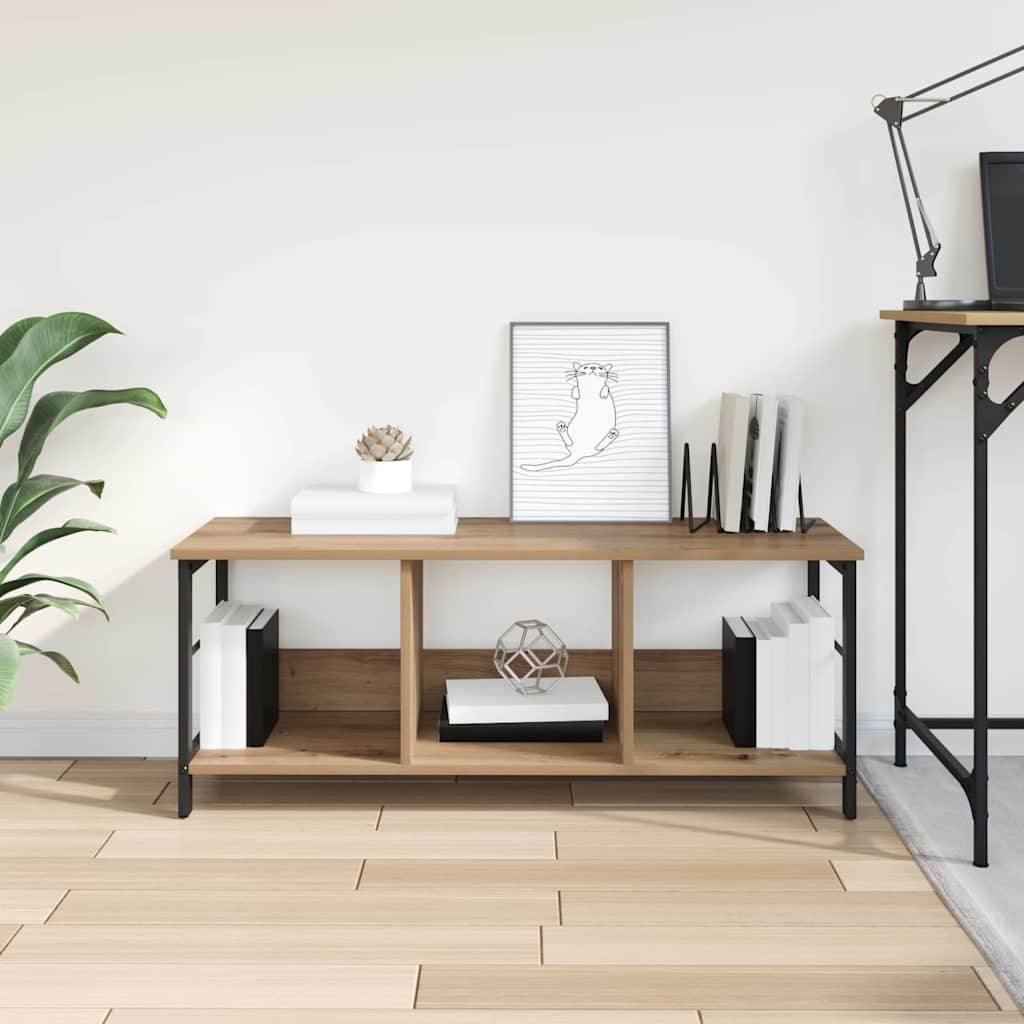 Boekenkast Artisan Eiken 102 x 32 x 40,5 cm Bewerkt hout is nu te koop bij PeponiXL, paradijselijk wonen!