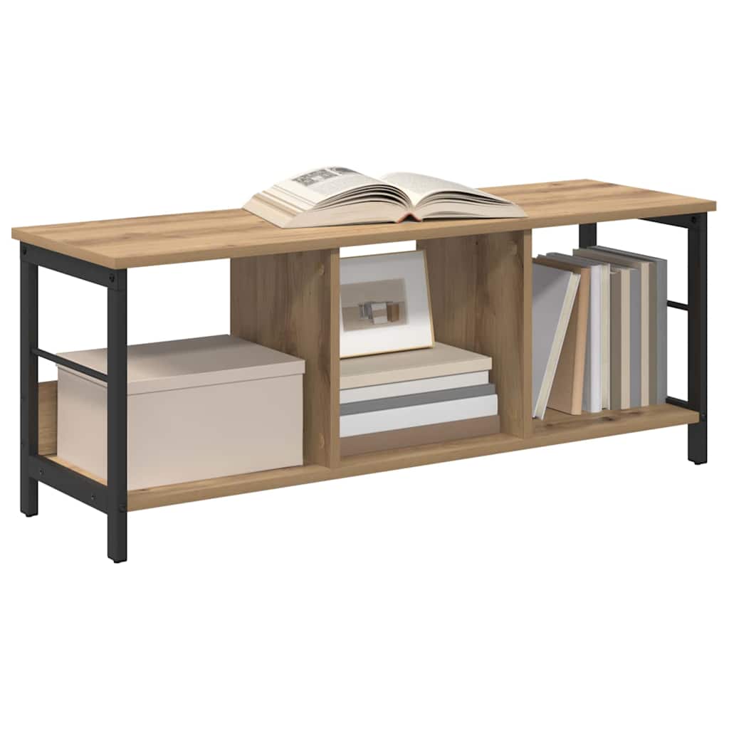 Boekenkast Artisan Eiken 102 x 32 x 40,5 cm Bewerkt hout is nu te koop bij PeponiXL, paradijselijk wonen!