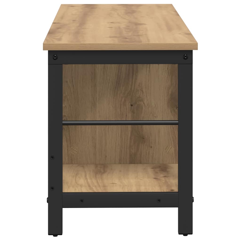 Boekenkast Artisan Eiken 102 x 32 x 40,5 cm Bewerkt hout is nu te koop bij PeponiXL, paradijselijk wonen!