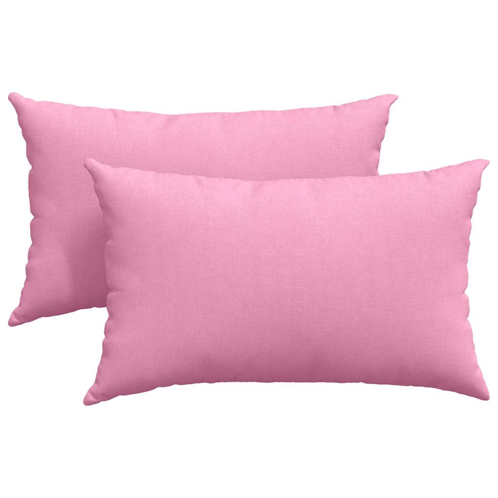 Sofa Kussens 2 stuks Roze 50 x 30 cm Stof is nu te koop bij PeponiXL, paradijselijk wonen!