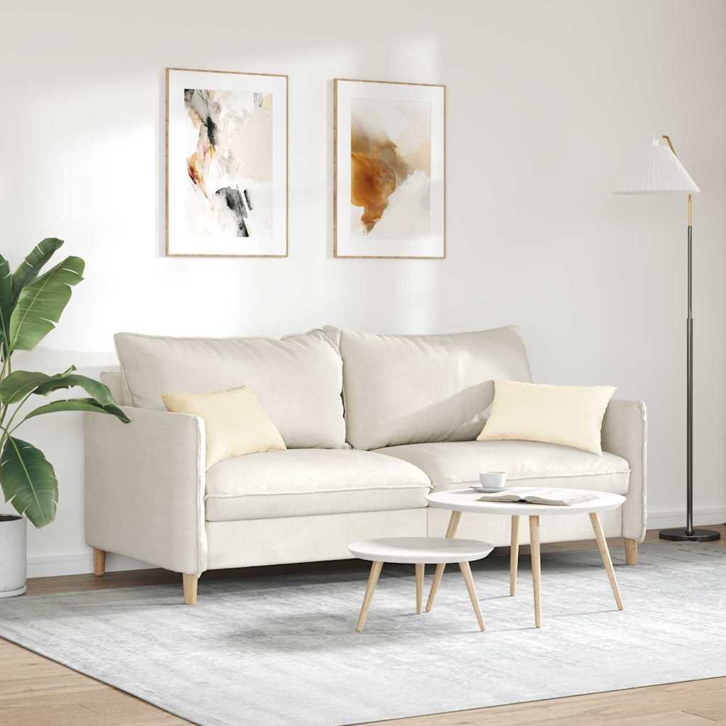 Sofa Kussens 2 stuks Crème 50 x 30 cm Cordstof is nu te koop bij PeponiXL, paradijselijk wonen!
