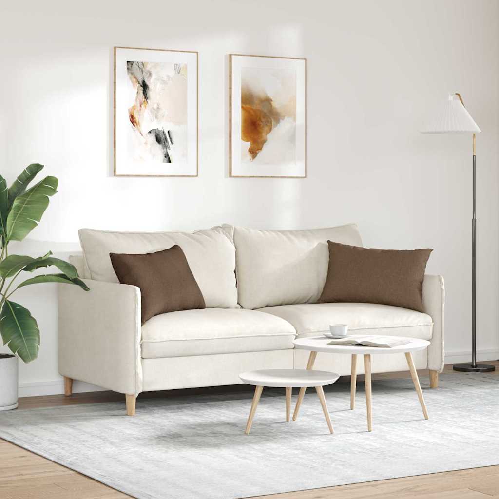 Sofa Kussens 2 pcs Bruin 60 x 40 cm Stof is nu te koop bij PeponiXL, paradijselijk wonen!