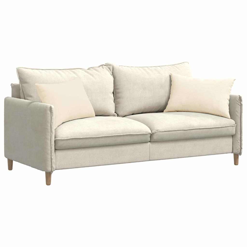 Sofa Kussens 2 stuks Crème 60 x 40 cm Cordstof is nu te koop bij PeponiXL, paradijselijk wonen!