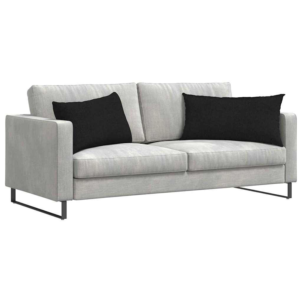 Sofa Kussens 2 stuks Zwart 80 x 40 cm Stof is nu te koop bij PeponiXL, paradijselijk wonen!
