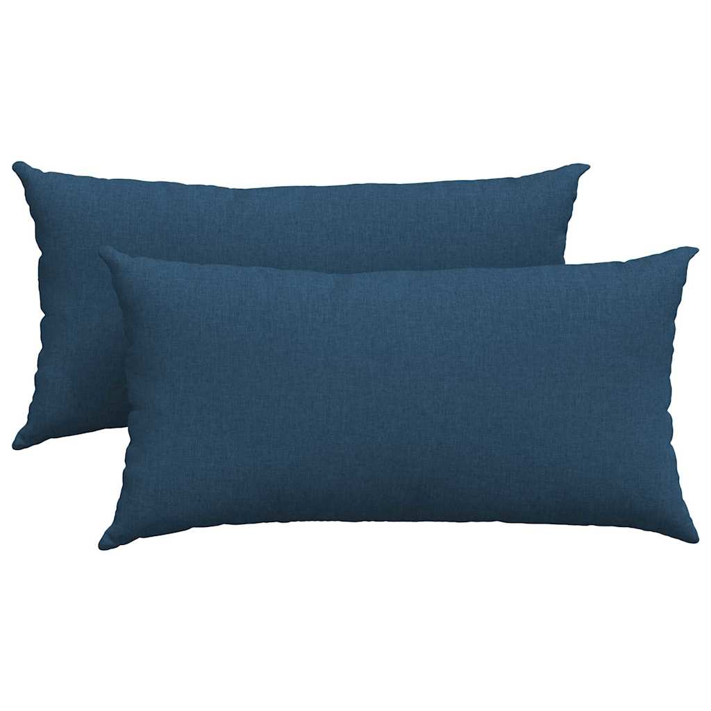 Sofa Kussens 2 stuks Blauw 80 x 40 cm Stof is nu te koop bij PeponiXL, paradijselijk wonen!