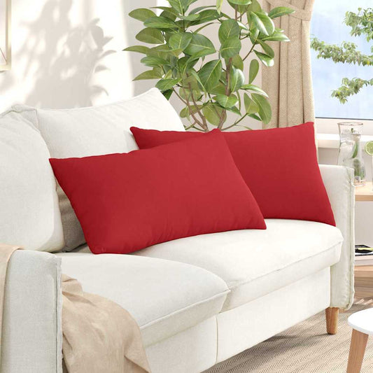 Sofa Kussens 2 stuks Rood 80 x 40 cm Stof is nu te koop bij PeponiXL, paradijselijk wonen!