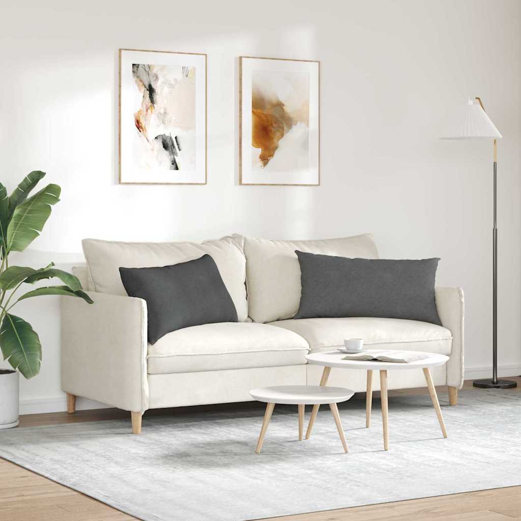 Sofa Kussens 2 stuks Donkergrijs 80 x 40 cm Cordstof is nu te koop bij PeponiXL, paradijselijk wonen!