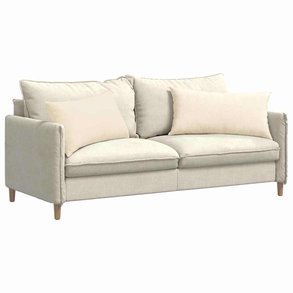Sofa Kussens 2 stuks Crème 80 x 40 cm Cordstof is nu te koop bij PeponiXL, paradijselijk wonen!