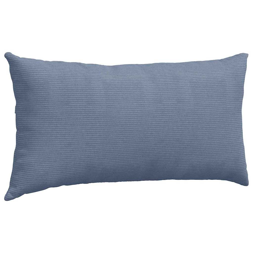 Sofa Kussens 2 stuks Blauw 80 x 40 cm Cordstof is nu te koop bij PeponiXL, paradijselijk wonen!
