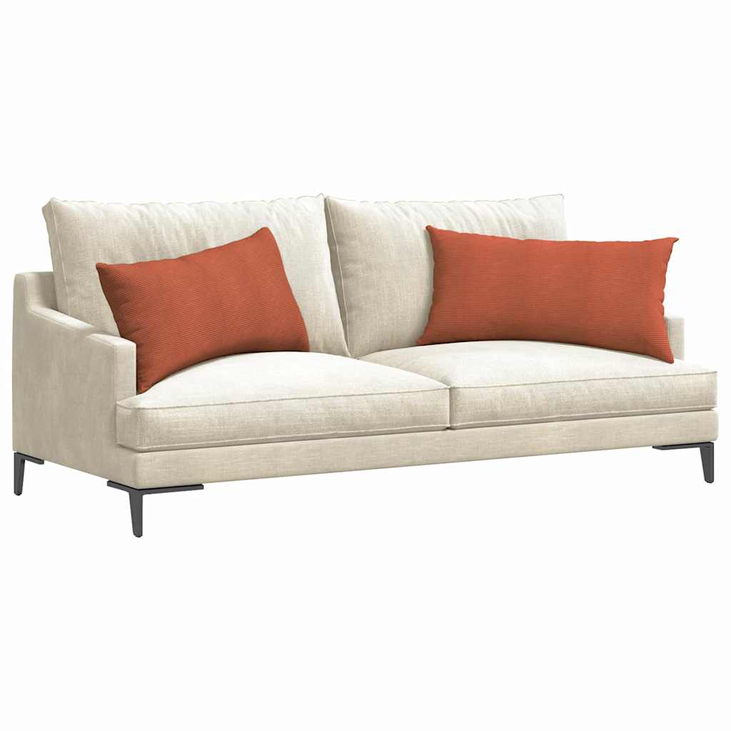Sofa Kussens 2 stuks Rood-oranje 80 x 40 cm Cordstof is nu te koop bij PeponiXL, paradijselijk wonen!