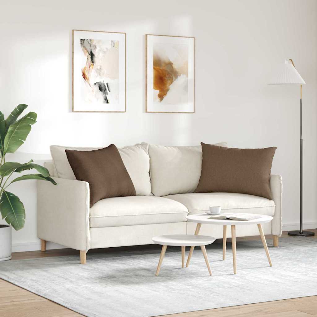 Sofa Kussens 2 stuks Bruin 70 x 50 cm Stof is nu te koop bij PeponiXL, paradijselijk wonen!