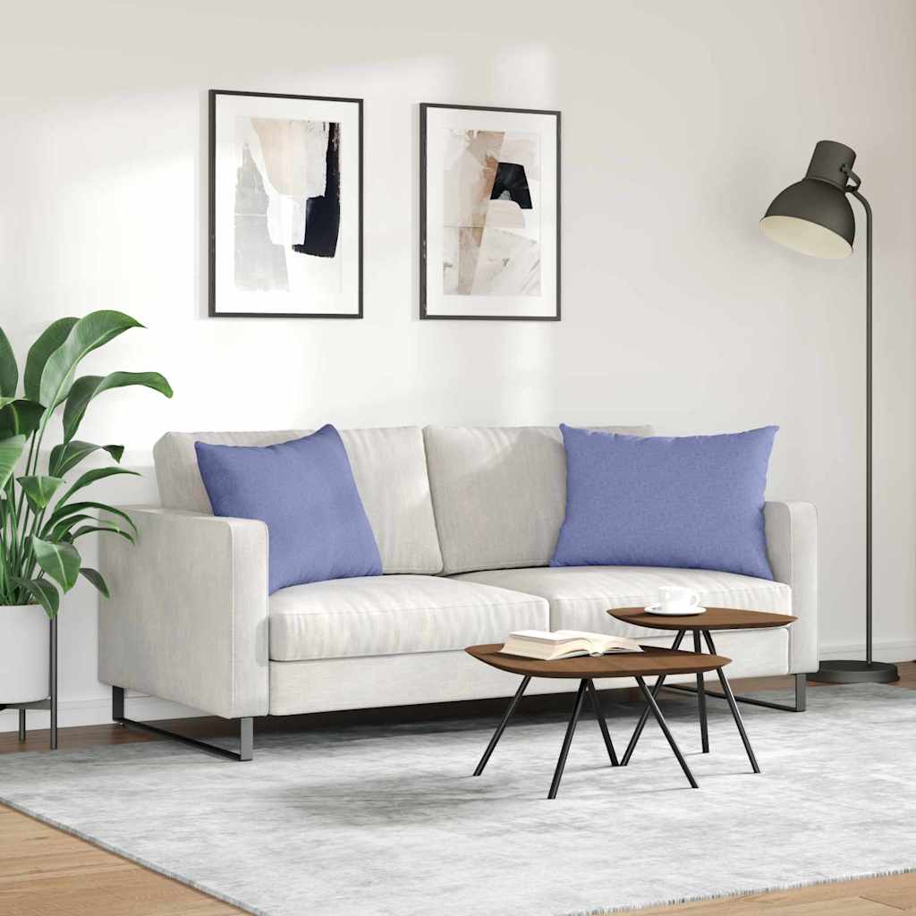 Sofa Kussens 2 stuks Blauw 70 x 50 cm Stof is nu te koop bij PeponiXL, paradijselijk wonen!