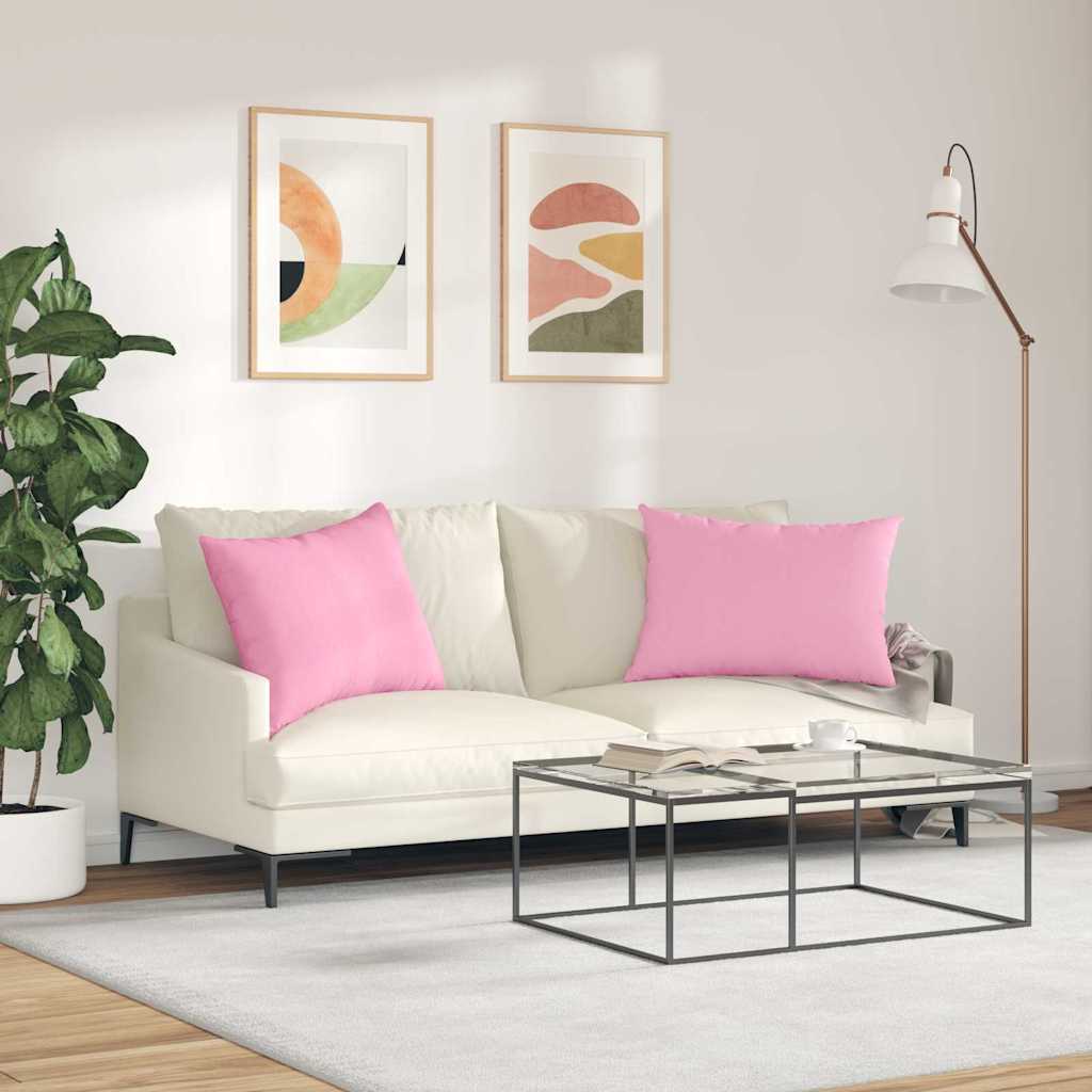 Sofa Kussens 2 stuks Roze 70 x 50 cm Stof is nu te koop bij PeponiXL, paradijselijk wonen!