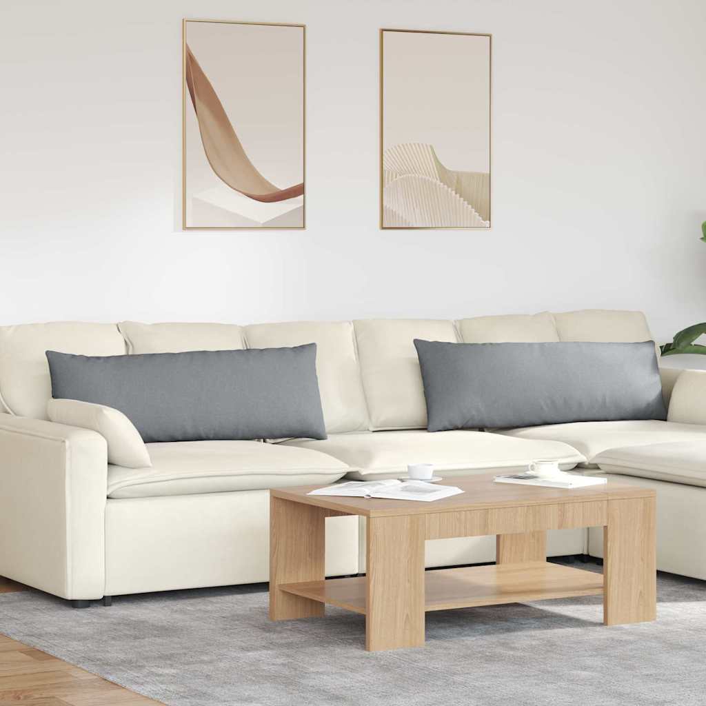 Sofa Kussens 2 stuks Lichtgrijs 120 x 40 cm Stof is nu te koop bij PeponiXL, paradijselijk wonen!