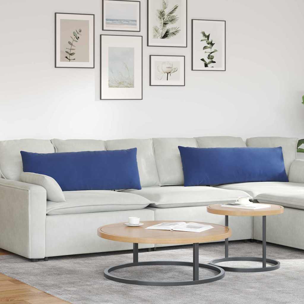 Sofa Kussens 2 stuks Politieblauw 120 x 40 cm Cordstof is nu te koop bij PeponiXL, paradijselijk wonen!