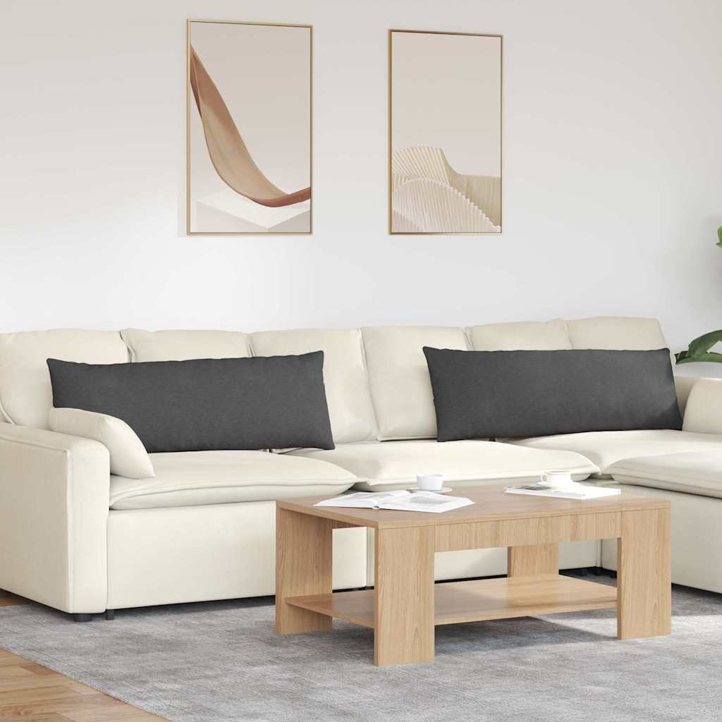 Sofa Kussens 2 stuks Donkergrijs 120 x 40 cm Cordstof is nu te koop bij PeponiXL, paradijselijk wonen!