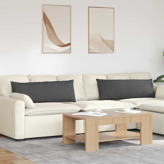 Sofa Kussens 2 stuks Donkergrijs 120 x 40 cm Cordstof is nu te koop bij PeponiXL, paradijselijk wonen!