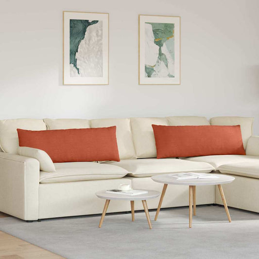 Sofa Kussens 2 stuks Rood-oranje 120 x 40 cm Cordstof is nu te koop bij PeponiXL, paradijselijk wonen!