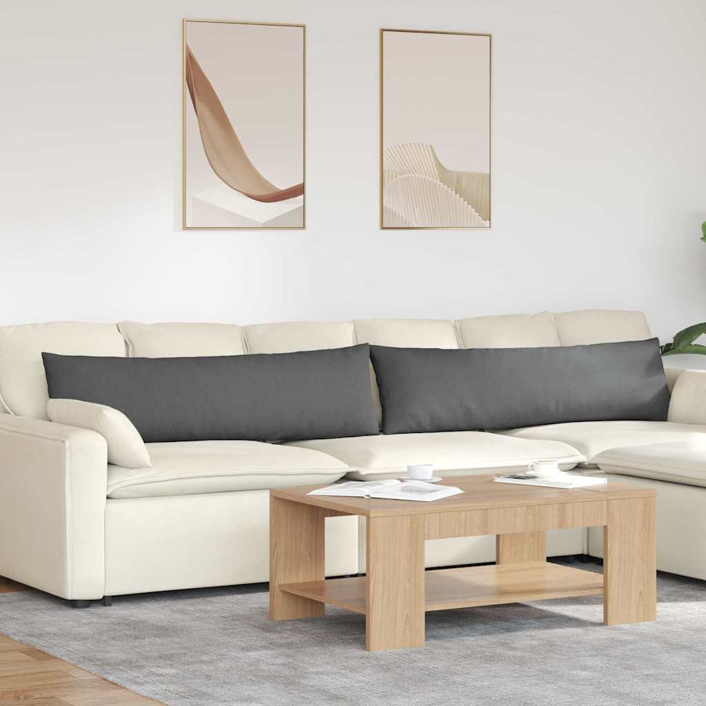 Sofa Kussens 2 stuks Donkergrijs 145 x 40 cm Stof is nu te koop bij PeponiXL, paradijselijk wonen!