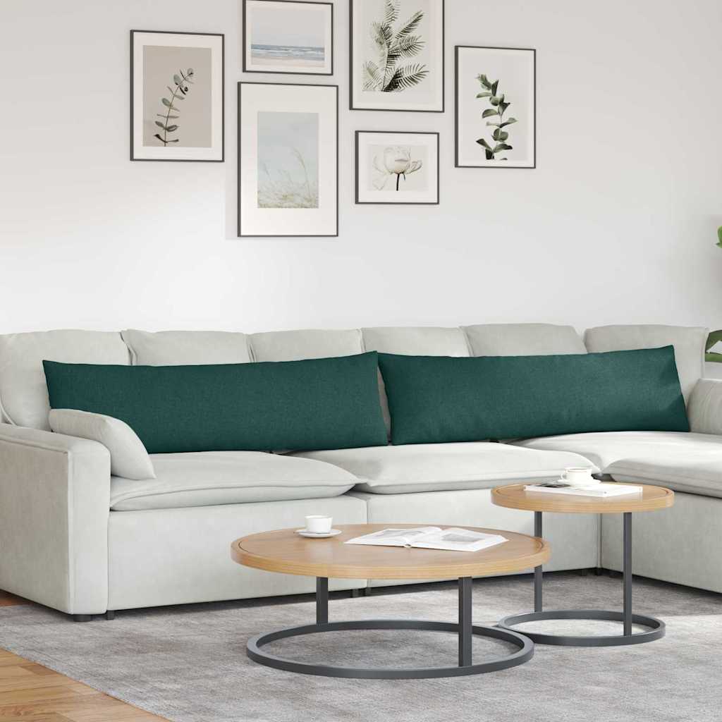 Sofa Kussens 2 stuks Donkergroen 145 x 40 cm Stof is nu te koop bij PeponiXL, paradijselijk wonen!
